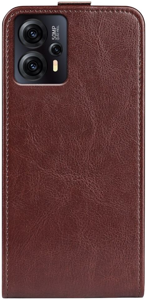 Motorola Moto G13/G23 Hoesje Verticale Flip Wallet Kunstleer Bruin afbeelding 9