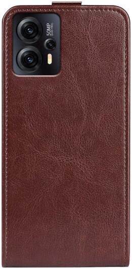 Motorola Moto G13/G23 Hoesje Verticale Flip Wallet Kunstleer Bruin afbeelding 9