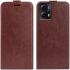 Motorola Moto G13/G23 Hoesje Verticale Flip Wallet Kunstleer Bruin afbeelding 2