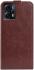 Motorola Moto G13/G23 Hoesje Verticale Flip Wallet Kunstleer Bruin afbeelding 9