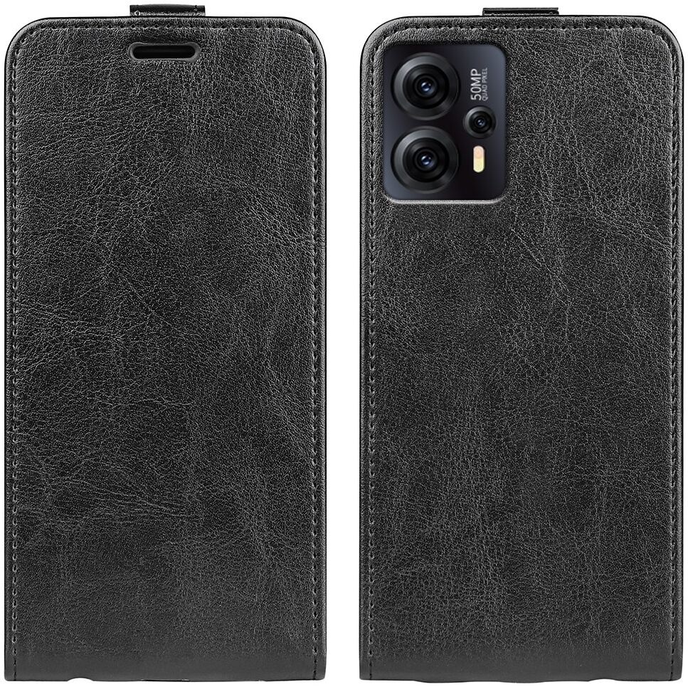 Motorola Moto G13/G23 Hoesje Verticale Flip Wallet Kunstleer Zwart afbeelding 2