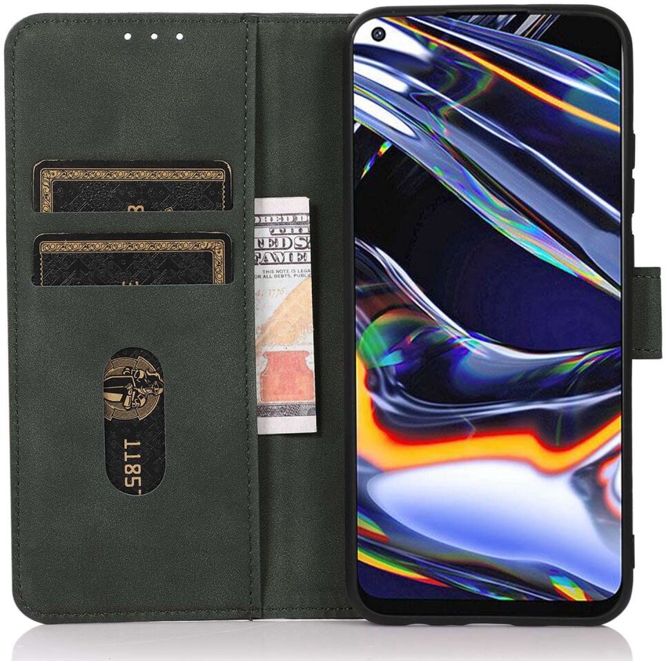 KHAZNEH Motorola Moto G53/G13/G23 Hoesje Retro Wallet Book Case Groen afbeelding 1