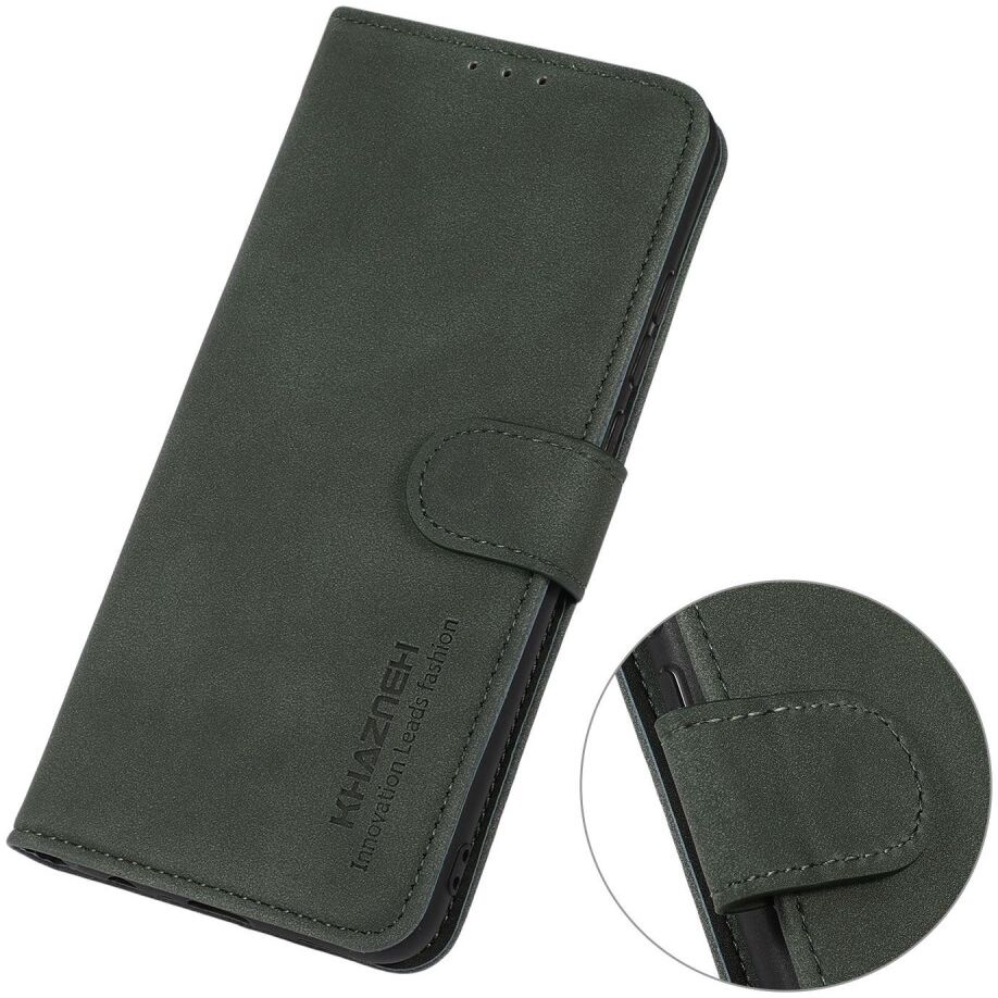 KHAZNEH Motorola Moto G53/G13/G23 Hoesje Retro Wallet Book Case Groen afbeelding 5