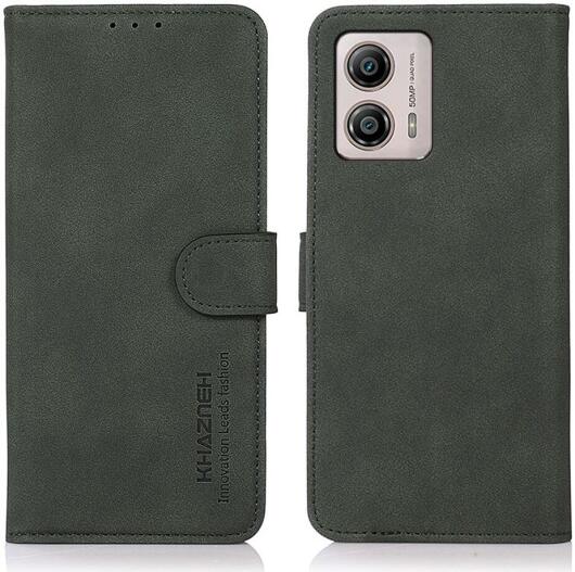 KHAZNEH Motorola Moto G53/G13/G23 Hoesje Retro Wallet Book Case Groen afbeelding 2