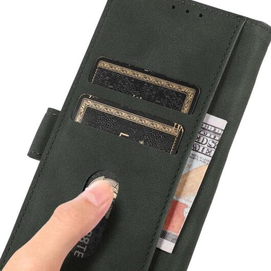 KHAZNEH Motorola Moto G53/G13/G23 Hoesje Retro Wallet Book Case Groen afbeelding 4