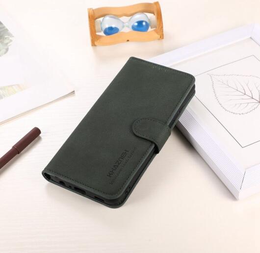 KHAZNEH Motorola Moto G53/G13/G23 Hoesje Retro Wallet Book Case Groen afbeelding 6