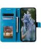 Motorola Moto G72 Hoesje Mandala Book Case met Pasjeshouder Blauw