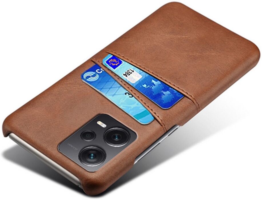 Xiaomi Redmi Note 12 Pro Plus Hoesje met Kaarthouder Back Cover Bruin afbeelding 2
