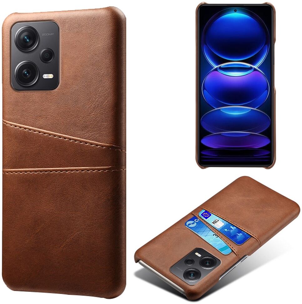 Xiaomi Redmi Note 12 Pro Plus Hoesje met Kaarthouder Back Cover Bruin afbeelding 3