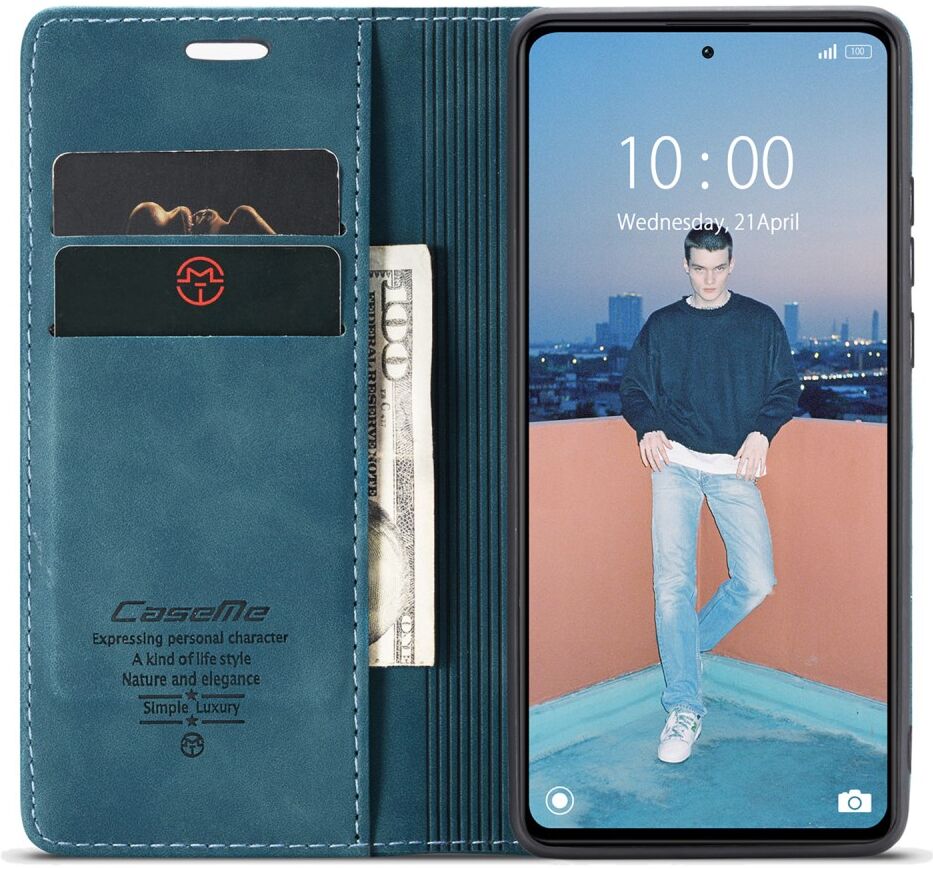 CaseMe 013 Xiaomi Redmi Note 12 5G / Poco X5 Hoesje Book Case Blauw afbeelding 1
