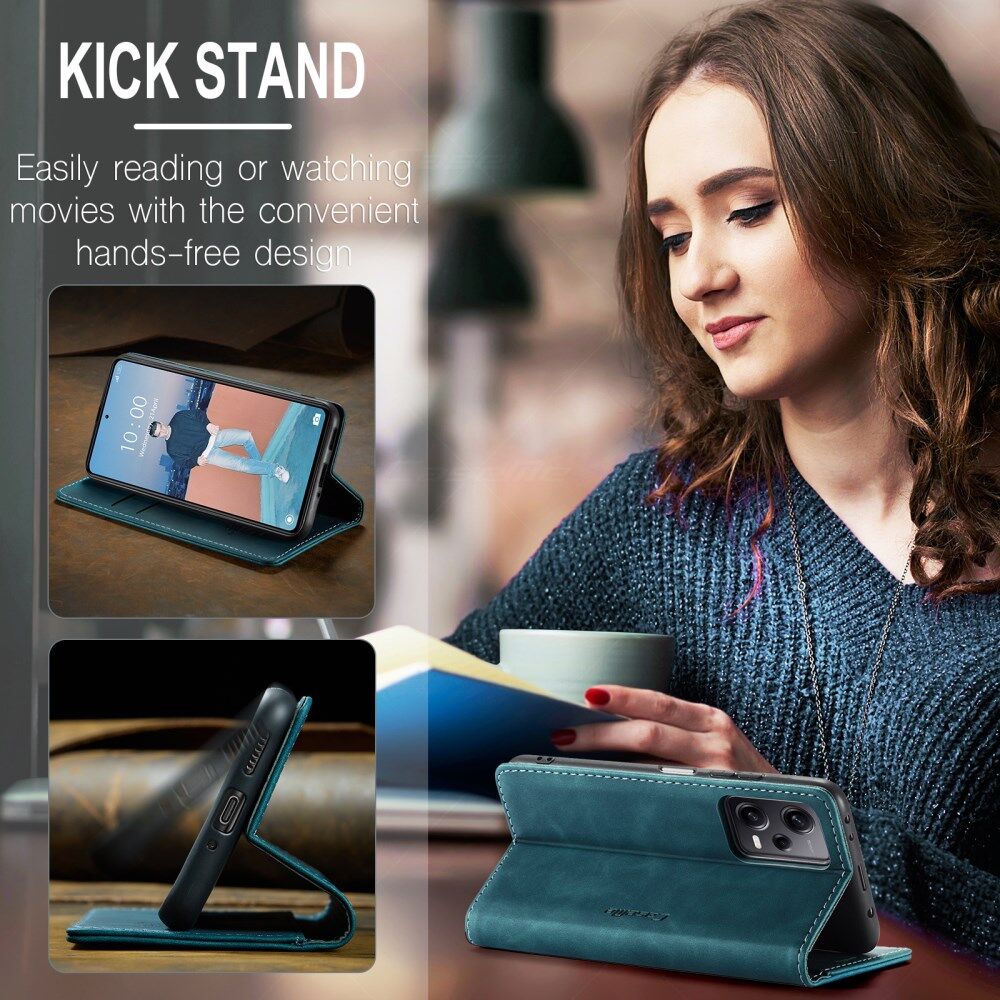 CaseMe 013 Xiaomi Redmi Note 12 5G / Poco X5 Hoesje Book Case Blauw afbeelding 3
