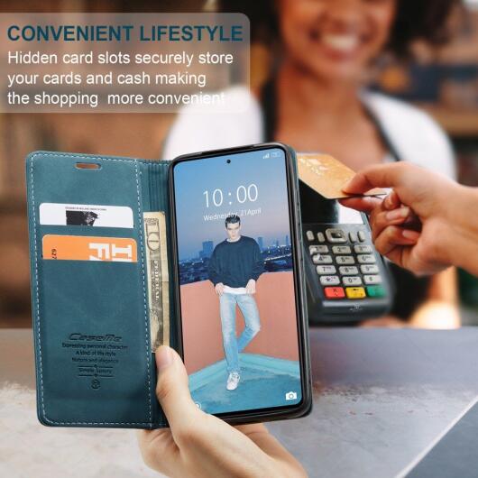CaseMe 013 Xiaomi Redmi Note 12 5G / Poco X5 Hoesje Book Case Blauw afbeelding 4