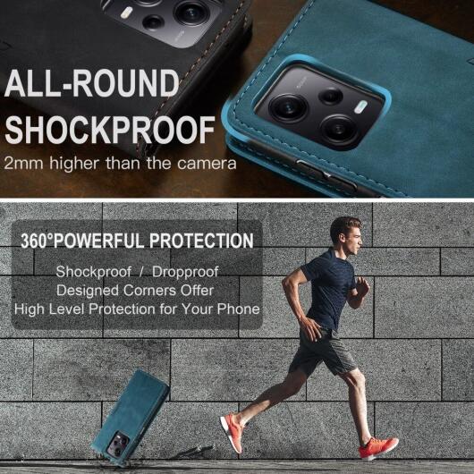 CaseMe 013 Xiaomi Redmi Note 12 5G / Poco X5 Hoesje Book Case Blauw afbeelding 6