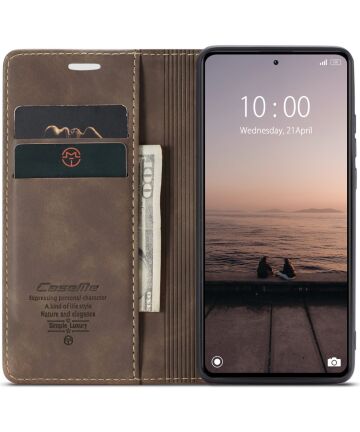 CaseMe 013 Xiaomi Redmi Note 12 Pro Plus Hoesje Book Case Coffee Hoesjes