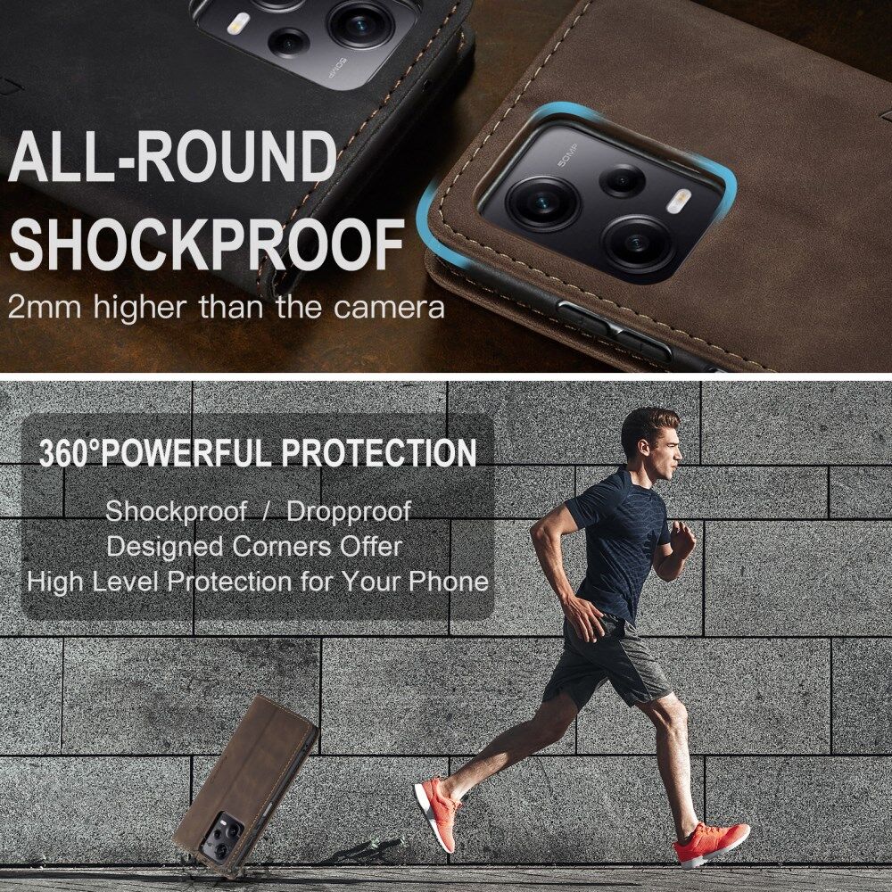 CaseMe 013 Xiaomi Redmi Note 12 Pro Plus Hoesje Book Case Coffee afbeelding 5