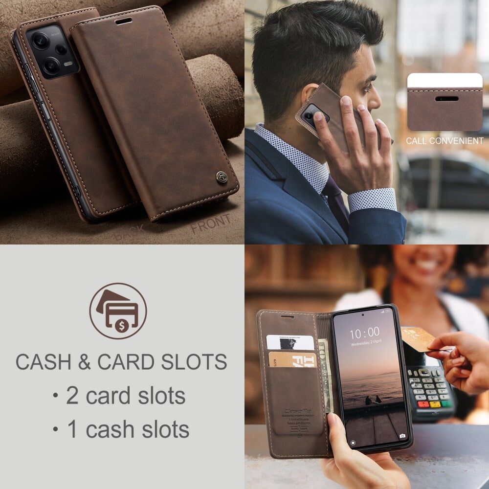 CaseMe 013 Xiaomi Redmi Note 12 Pro Plus Hoesje Book Case Coffee afbeelding 7