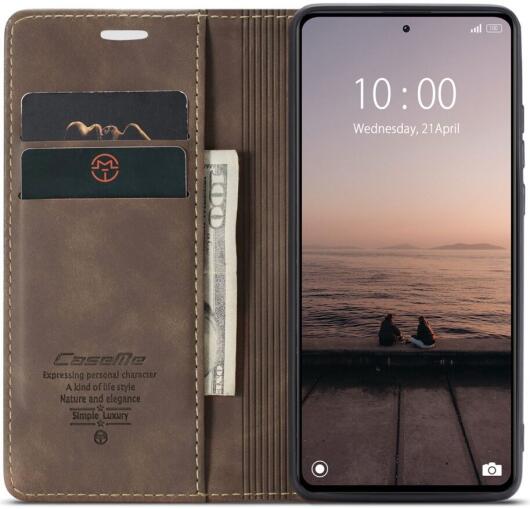 CaseMe 013 Xiaomi Redmi Note 12 Pro Plus Hoesje Book Case Coffee afbeelding 1