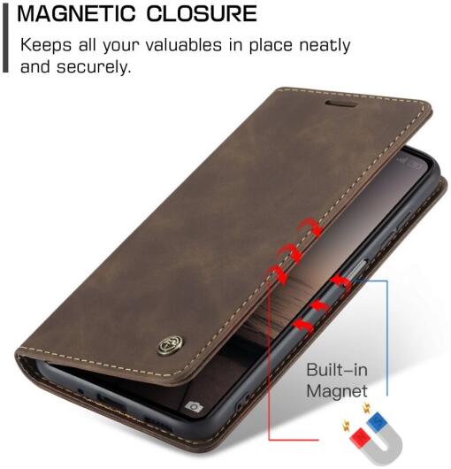 CaseMe 013 Xiaomi Redmi Note 12 Pro Plus Hoesje Book Case Coffee afbeelding 10