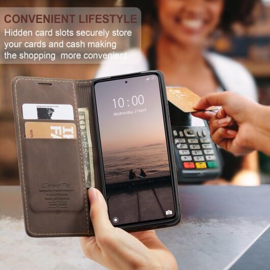 CaseMe 013 Xiaomi Redmi Note 12 Pro Plus Hoesje Book Case Coffee afbeelding 4