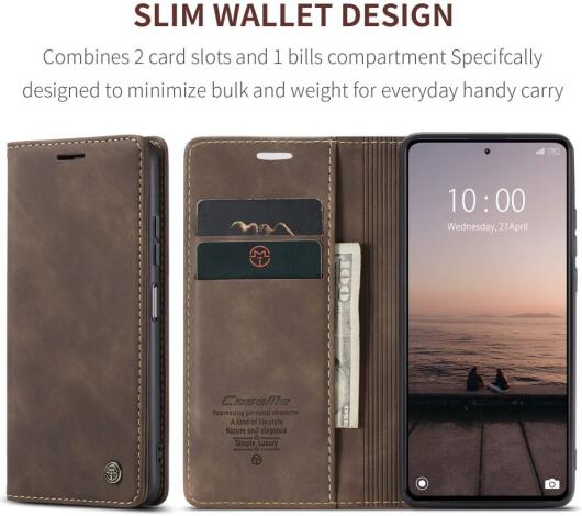 CaseMe 013 Xiaomi Redmi Note 12 Pro Plus Hoesje Book Case Coffee afbeelding 8