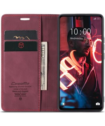 CaseMe 013 Xiaomi Redmi Note 12 Pro Plus Hoesje Book Case Rood Hoesjes