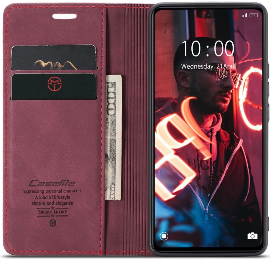 CaseMe 013 Xiaomi Redmi Note 12 Pro Plus Hoesje Book Case Rood afbeelding 1
