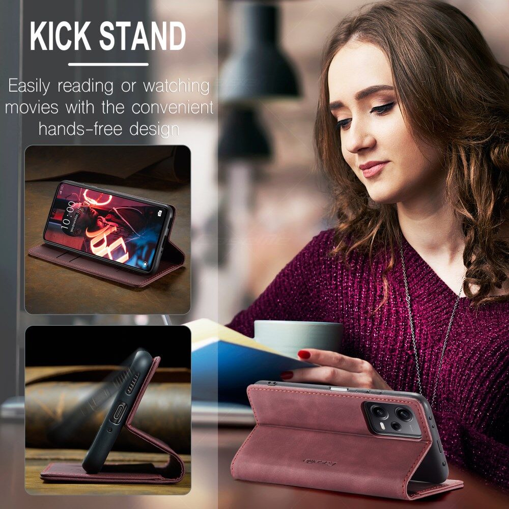 CaseMe 013 Xiaomi Redmi Note 12 Pro Plus Hoesje Book Case Rood afbeelding 3