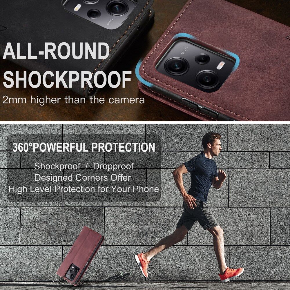 CaseMe 013 Xiaomi Redmi Note 12 Pro Plus Hoesje Book Case Rood afbeelding 5