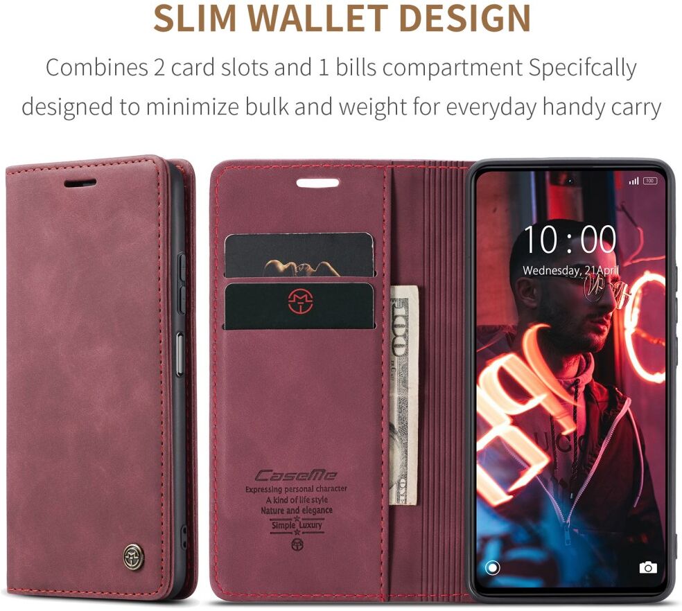 CaseMe 013 Xiaomi Redmi Note 12 Pro Plus Hoesje Book Case Rood afbeelding 8