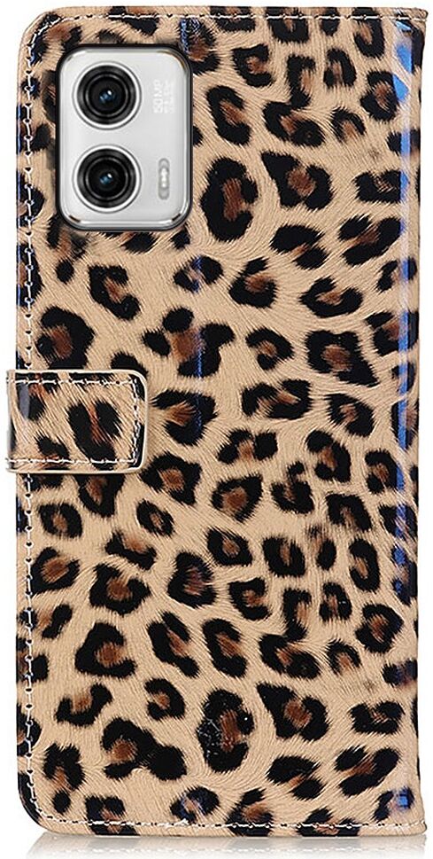 Motorola Moto G73 Hoesje Portemonnee Book Case Luipaard Print afbeelding 8