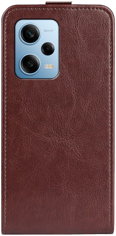 Xiaomi Redmi Note 12 Pro/Poco X5 Pro Hoesje Verticale Flip Bruin afbeelding 6