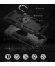 Samsung Galaxy A34 Hoesje Magnetische Kickstand Ring Back Cover Zwart