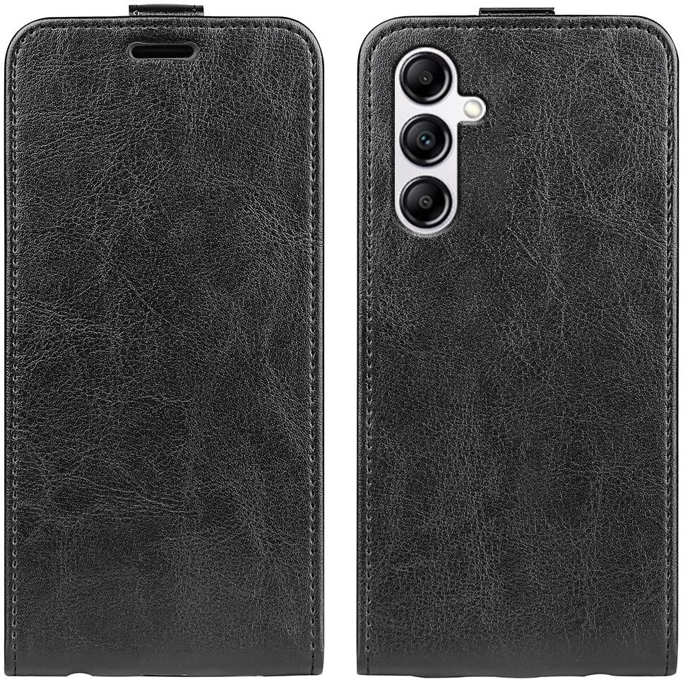 Samsung Galaxy A34 Hoesje Verticale Flip Wallet Case Kunstleer Zwart afbeelding 1