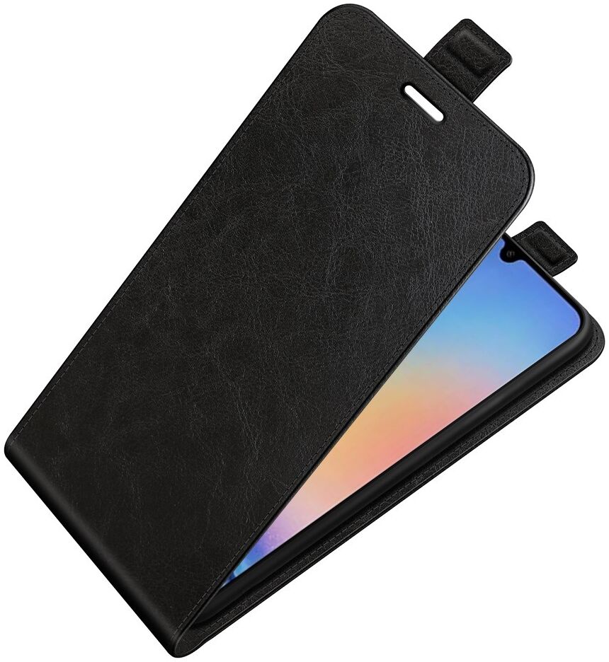 Samsung Galaxy A34 Hoesje Verticale Flip Wallet Case Kunstleer Zwart afbeelding 4