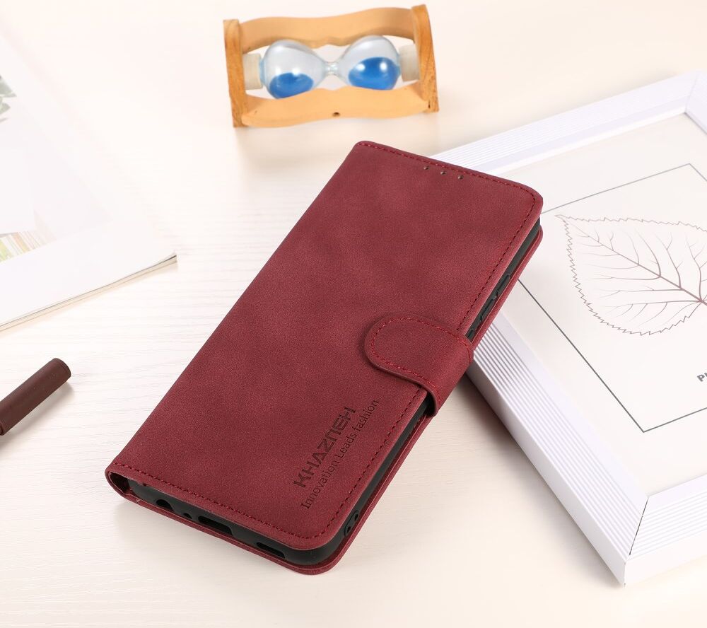 KHAZNEH Sony Xperia 10 V Hoesje Retro Wallet Book Case Rood afbeelding 6