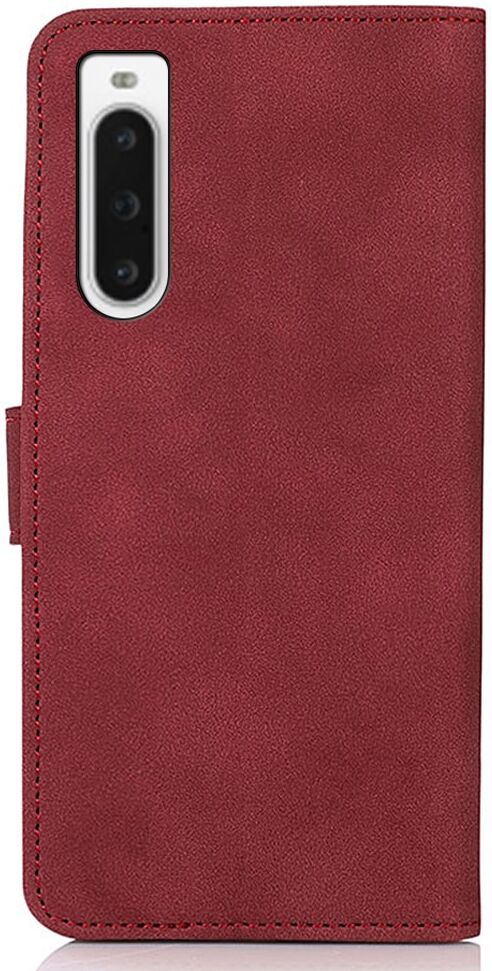 KHAZNEH Sony Xperia 10 V Hoesje Retro Wallet Book Case Rood afbeelding 8
