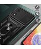 Motorola Moto E13 Hoesje met Camera Slider en Kickstand Ring Blauw