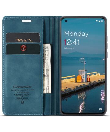 CaseMe 013 OnePlus 11 Hoesje Book Case met Pasjeshouder Blauw Hoesjes