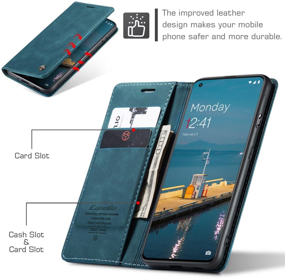 CaseMe 013 OnePlus 11 Hoesje Book Case met Pasjeshouder Blauw afbeelding 6