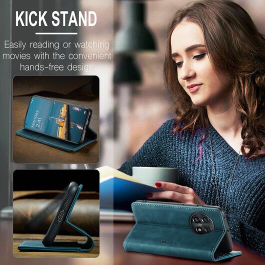 CaseMe 013 OnePlus 11 Hoesje Book Case met Pasjeshouder Blauw afbeelding 3