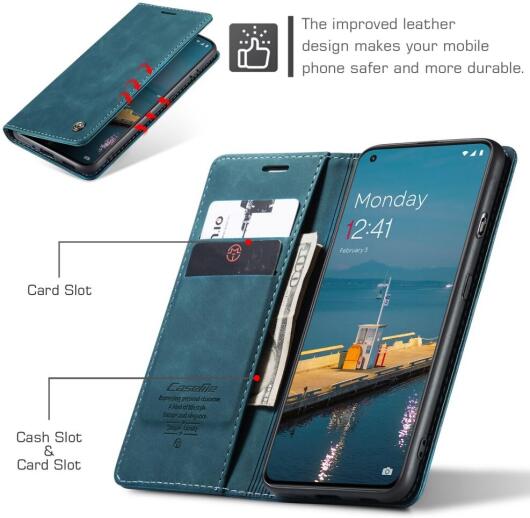 CaseMe 013 OnePlus 11 Hoesje Book Case met Pasjeshouder Blauw afbeelding 6