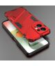 Xiaomi Redmi Note 12 Hoesje Shockproof Kickstand Back Cover Rood