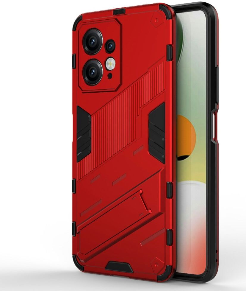 Xiaomi Redmi Note 12 Hoesje Shockproof Kickstand Back Cover Rood afbeelding 1