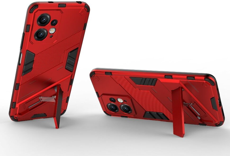 Xiaomi Redmi Note 12 Hoesje Shockproof Kickstand Back Cover Rood afbeelding 3