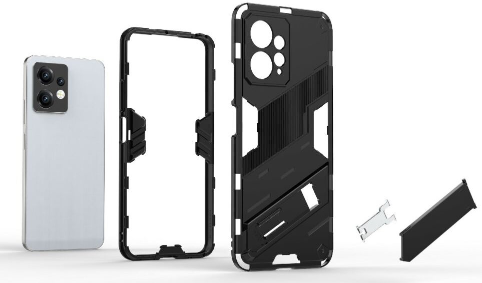 Xiaomi Redmi Note 12 Hoesje Shockproof Kickstand Back Cover Rood afbeelding 8