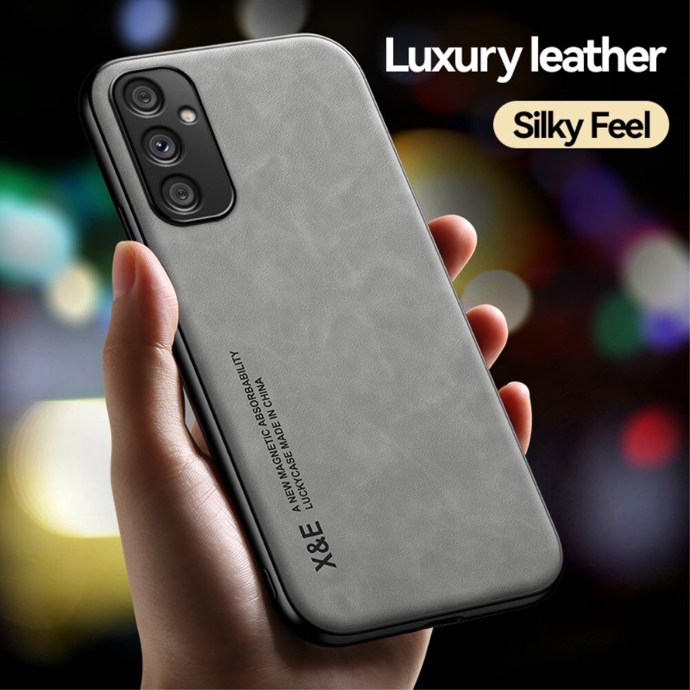 X&E Samsung Galaxy A34 Hoesje met Kunstleer Coating Back Cover Blauw afbeelding 3