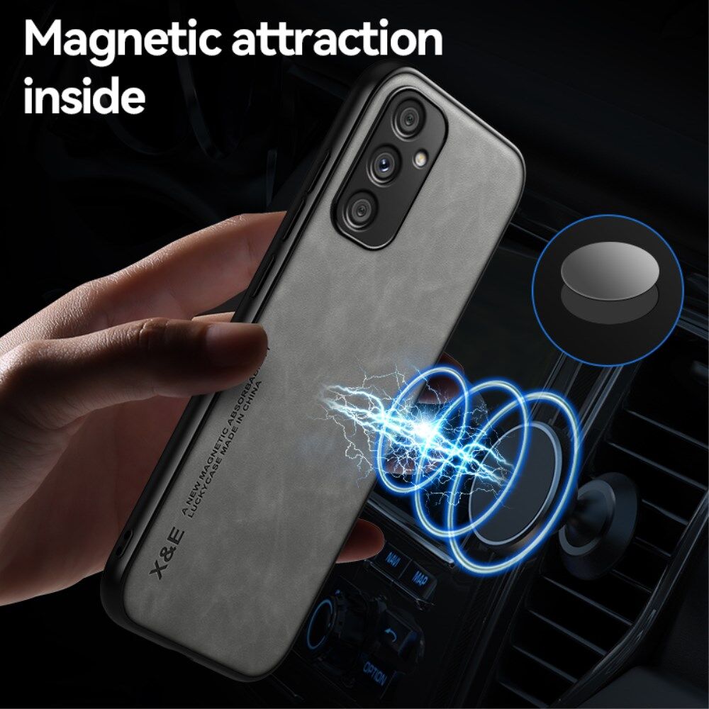 X&E Samsung Galaxy A34 Hoesje met Kunstleer Coating Back Cover Blauw afbeelding 6