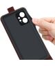 Xiaomi Redmi Note 12 Hoesje Verticale Flip Wallet Case Kunstleer Bruin