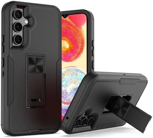Samsung Galaxy A54 Hoesje Kickstand Back Cover met Magneet Zwart afbeelding 1