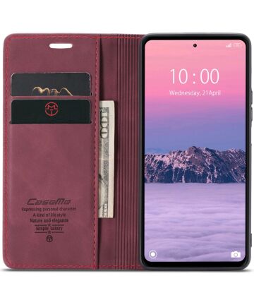 CaseMe 013 Xiaomi Redmi Note 12 Hoesje Book Case met Pasjeshouder Rood Hoesjes